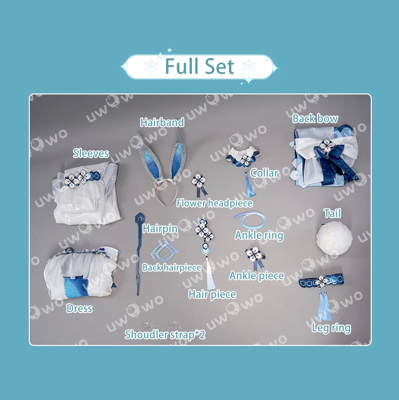 【Clearance】[Last Batch] Exclusive Uwowo Genshin Impact Fanart Guizhong Cute Bunny Suit Cosplay Costume - Image 8