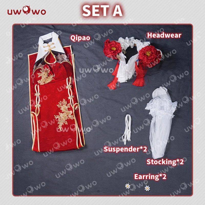 INSTOCK Uwowo Azur Lane Cheshire New Year Cheongsam Cosplay Costume - Image 6