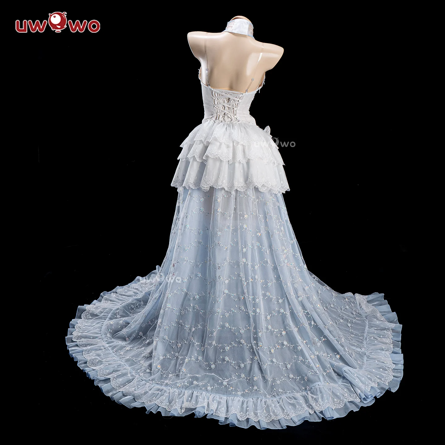 Uwowo Azur Lane Cheshire Oath Wedding Dress Bride Boudoir Cosplay Costume - Image 4