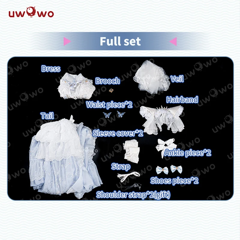 Uwowo Azur Lane Cheshire Oath Wedding Dress Bride Boudoir Cosplay Costume - Image 6