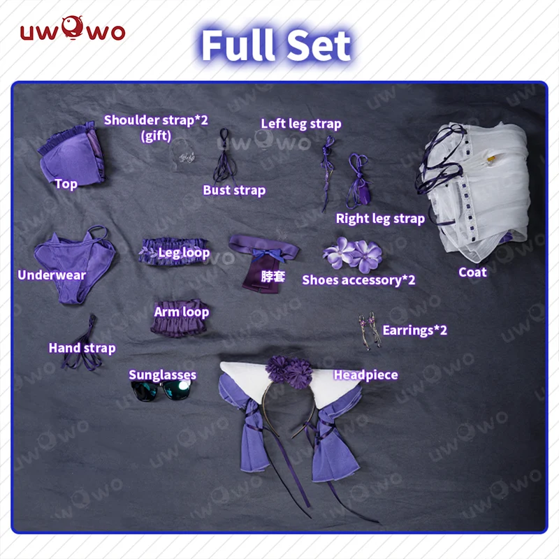 Uwowo Azur Lane Cheshire Swimsuit Summer Cosplay Costume - Image 5