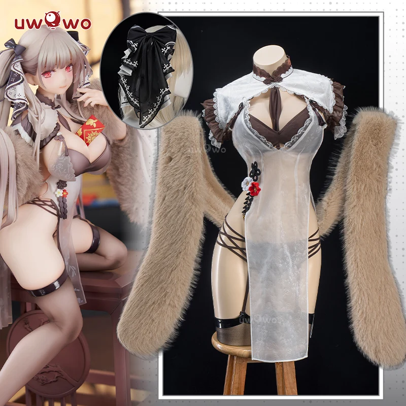 S-3XL INSTOCK Uwowo Azur Lane Formidable Still Illustration Ver. Cheongsam Boudoir Cosplay Costume S-3XL