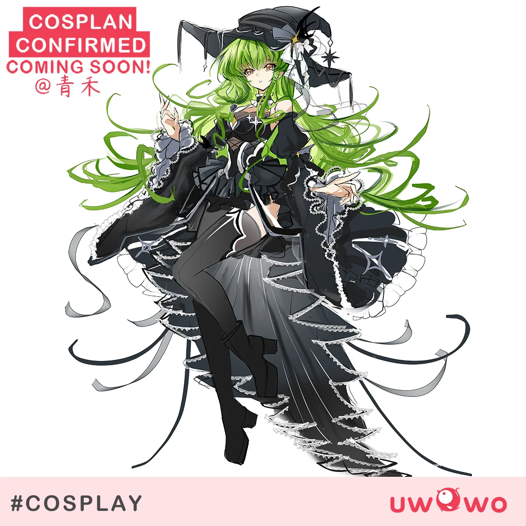 【Last Batch】INSTOCK Uwowo Code Geass: C.C. CC Black Witch Fanart Cosplay Costume - Image 2
