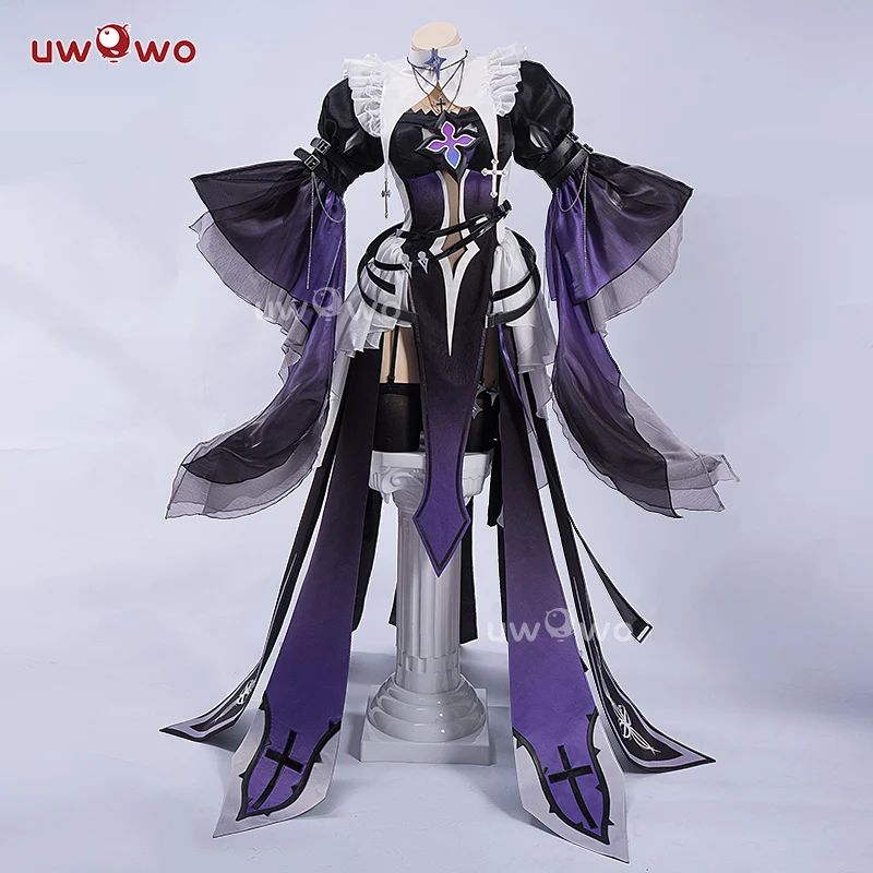 Uwowo Game Honkai Star Rail Fanart Black Swan Nun Cosplay Costume - Image 3