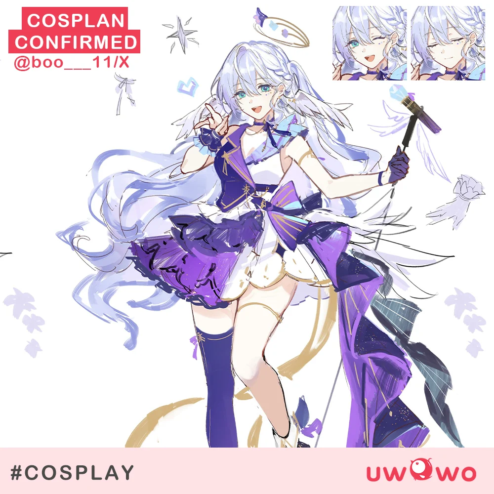 【Clearance Sale】[Last Batch]【In Stock】Uwowo Game Honkai Star Rail Fanart Robin Idol Performance Cosplay Costume - Image 3