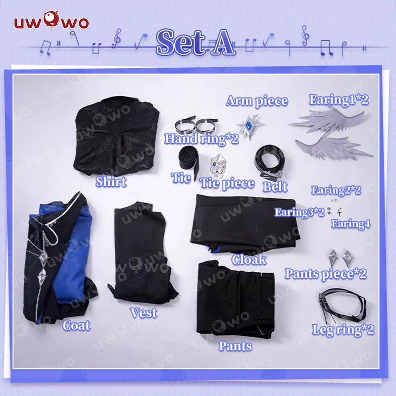 INSTOCK Uwowo Game Honkai Star Rail Sunday Black Suit Cosplay Costume - Image 11