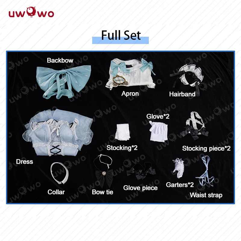 Uwowo Game NIKKE Cinderella Café Maid Cosplay Costume - Image 6