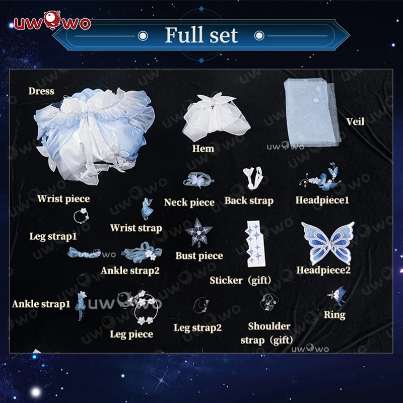 MAY PRESALE Uwowo Game Wuthering Waves Shorekeeper Fanart Waterside Dream Gown WuWa Cosplay Costume - Image 6