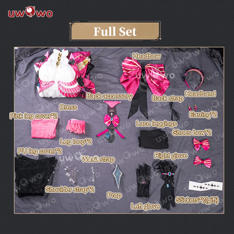 S-3XL Uwowo Game Wuthering Waves WuWa Carlotta Cosplay Costume - Image 5