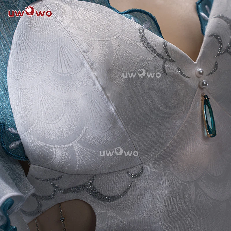 [Last Batch]【In Stock】Uwowo Genshin Impact Fanart Furina Focalors Mermaid Insipired Fairy Dress Cosplay Costume - Image 4