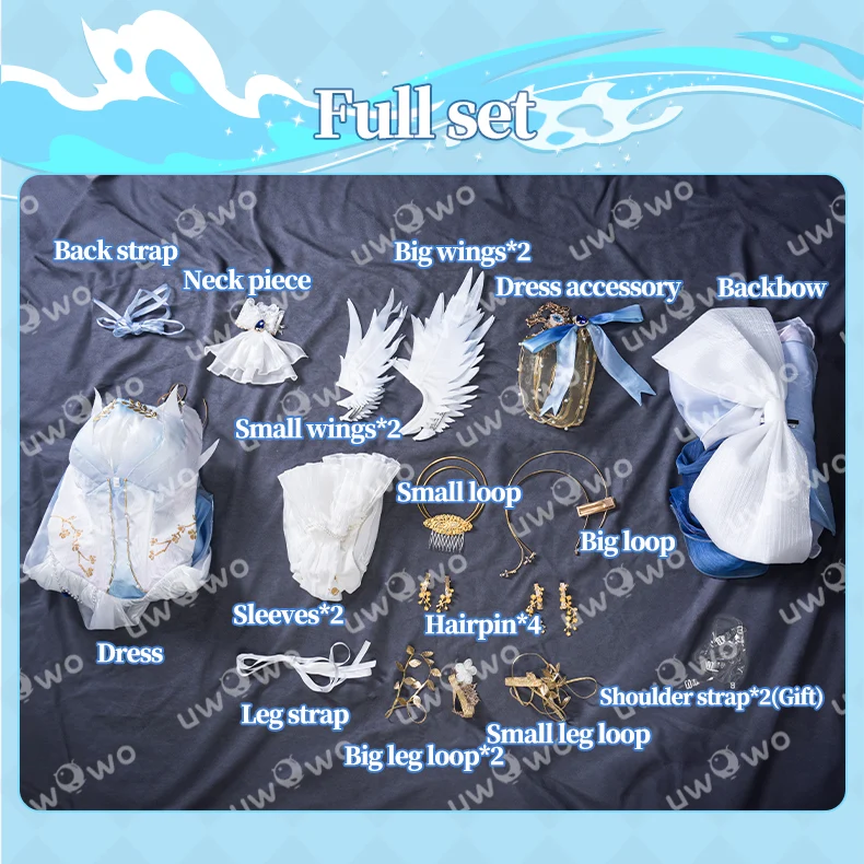 [Last Batch] S-3XL INSTOCK-Uwowo Genshin Impact Fanart Furina 'Sacred Angel' Cosplay Costume - Image 7