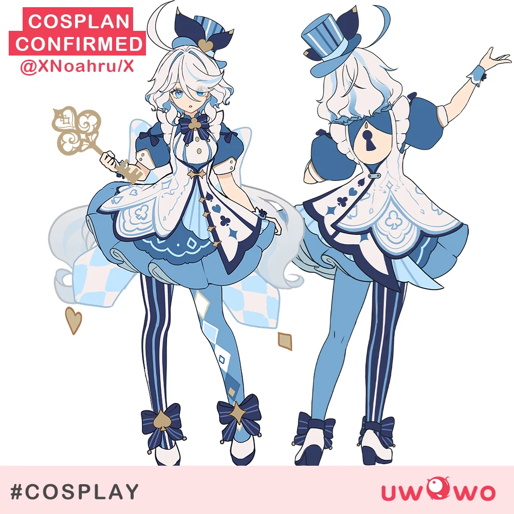 【Clearance Sale】[Last batch] S-3XL Uwowo Genshin Impact Fanart Furina Wonderland Cosplay Costume - Image 6