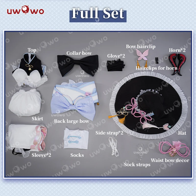 [Last Batch]【In Stock】Uwowo Genshin Impact Fanart Ganyu Little Witch Halloween Cosplay Costume - Image 10