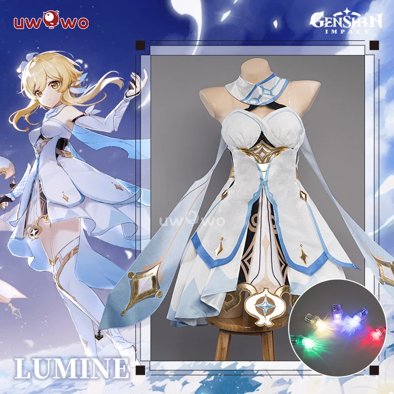 [Last Batch]【In Stock】Uwowo Genshin Impact Lumine Traveler LED Female Lumine Cosplay Costumes - Image 3