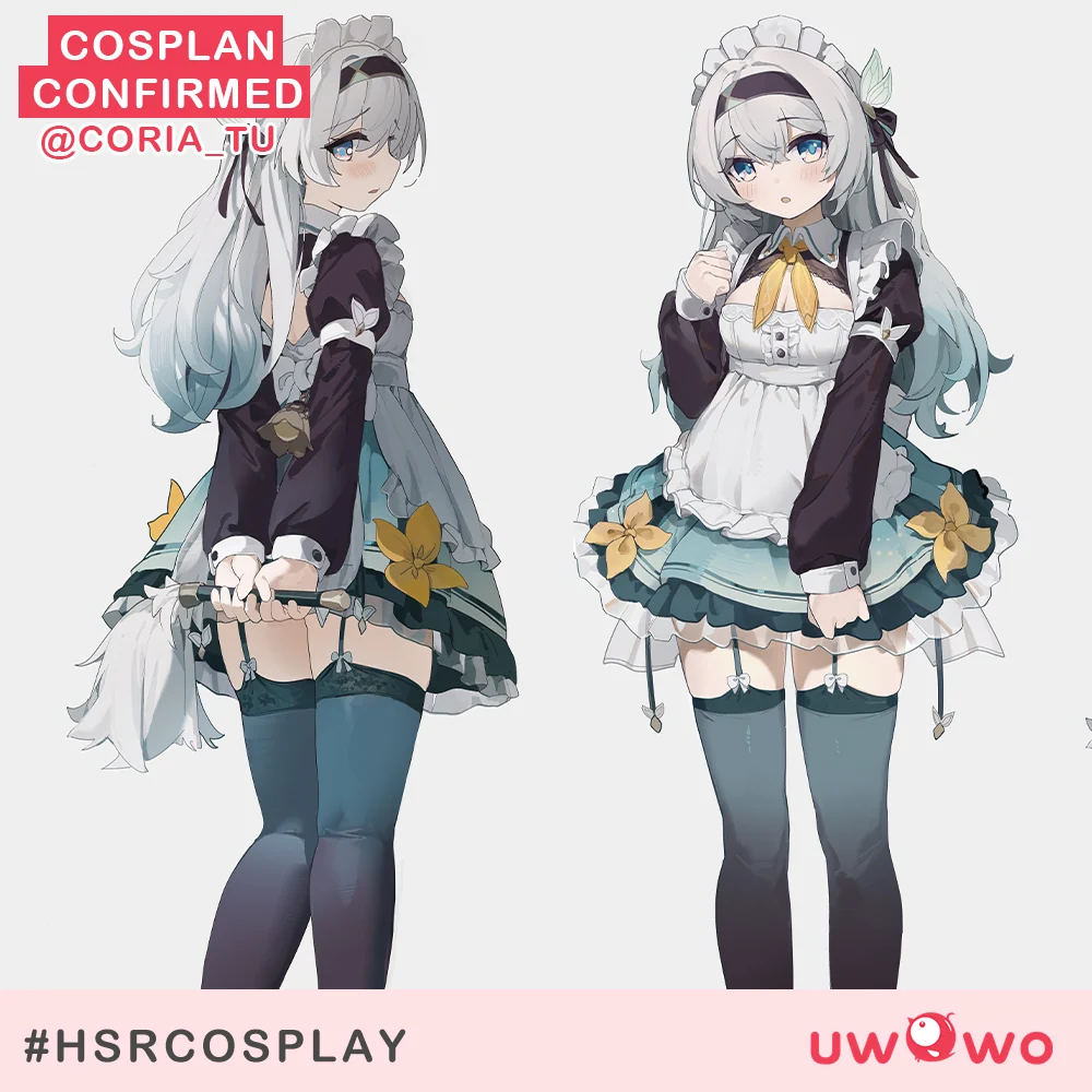 [Last batch] Uwowo Game Honkai Star Rail Firefly Maid Cosplay Costume - Image 3