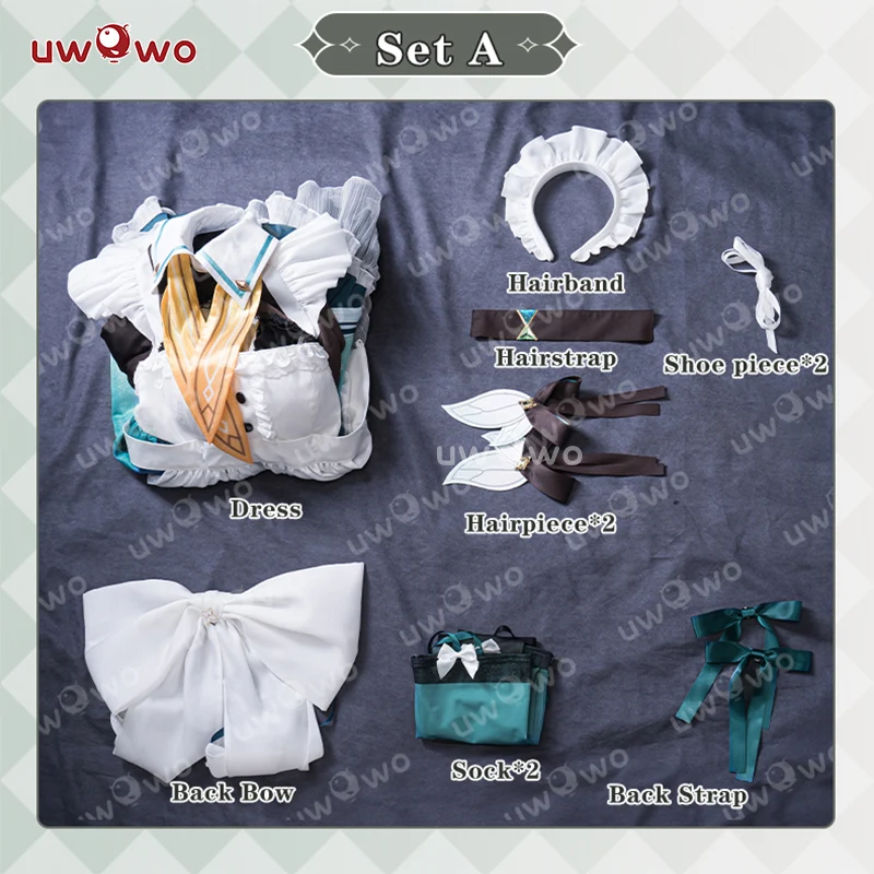 [Last batch] Uwowo Game Honkai Star Rail Firefly Maid Cosplay Costume - Image 7