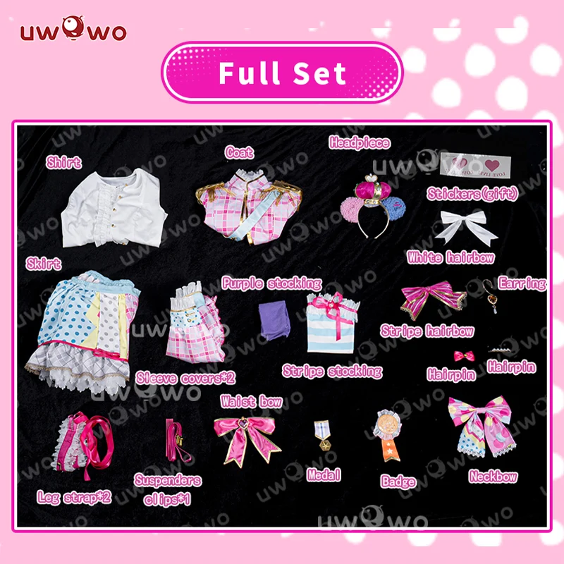 Uwowo Love Live! LoveLive Kousaka Honoka Idol ver. Cosplay Costume S-3XL - Image 5