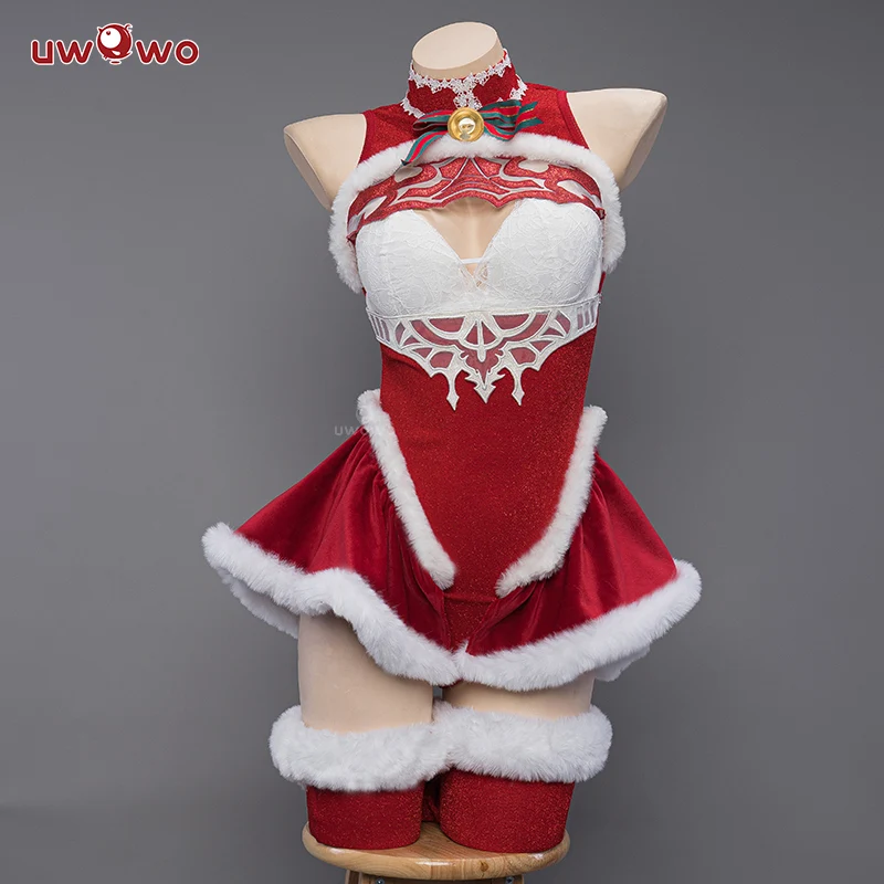INSTOCK S-3XL Uwowo Nier: Automata 2B Red Holiday Christmas Cosplay Costume - Image 4