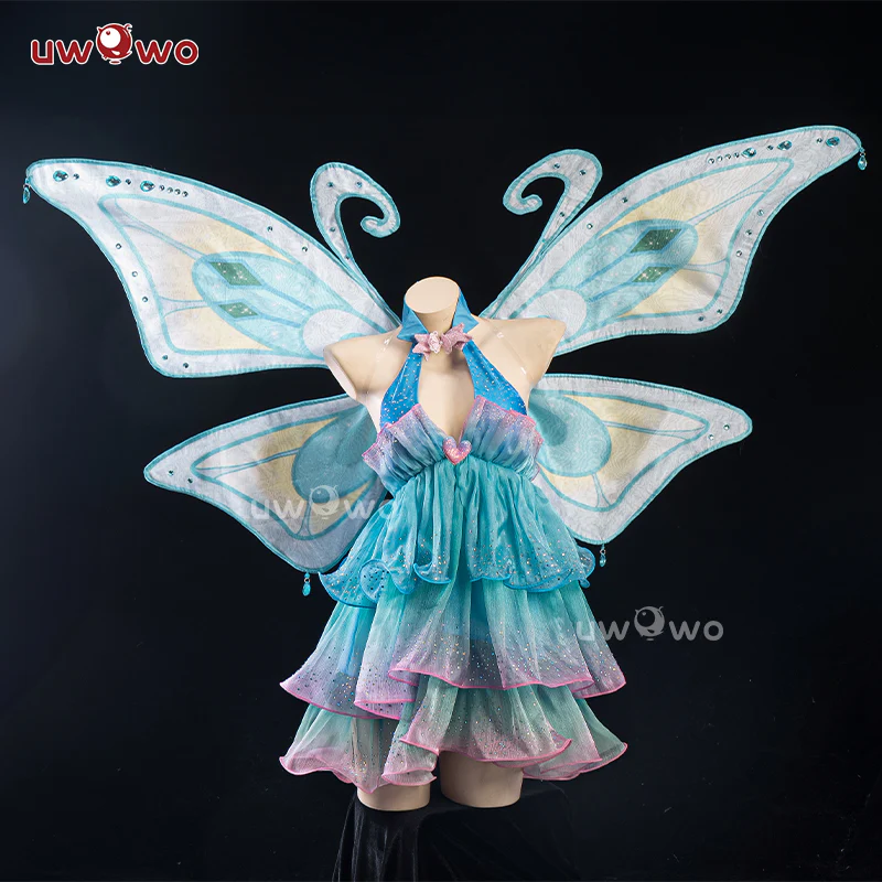 S-3XL Uwowo Bloom Princess Wings Fairy Club Cosplay Costumes