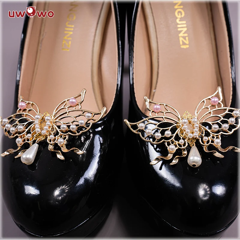 Exclusive Uwowo Genshin Impact Fanart Lisa Maid Ver Cosplay Costume Shoes ( Shoes Decoration in Costume Set) - Image 4