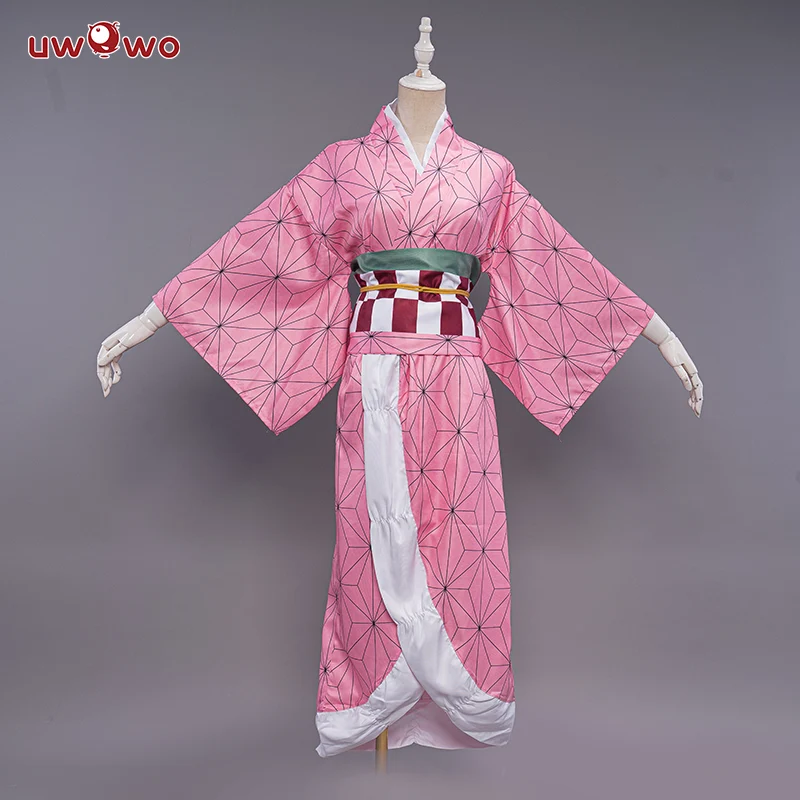 Uwowo Anime Nezuk Cosplay Kids Cosplay Cute Kimono Dress - Image 3