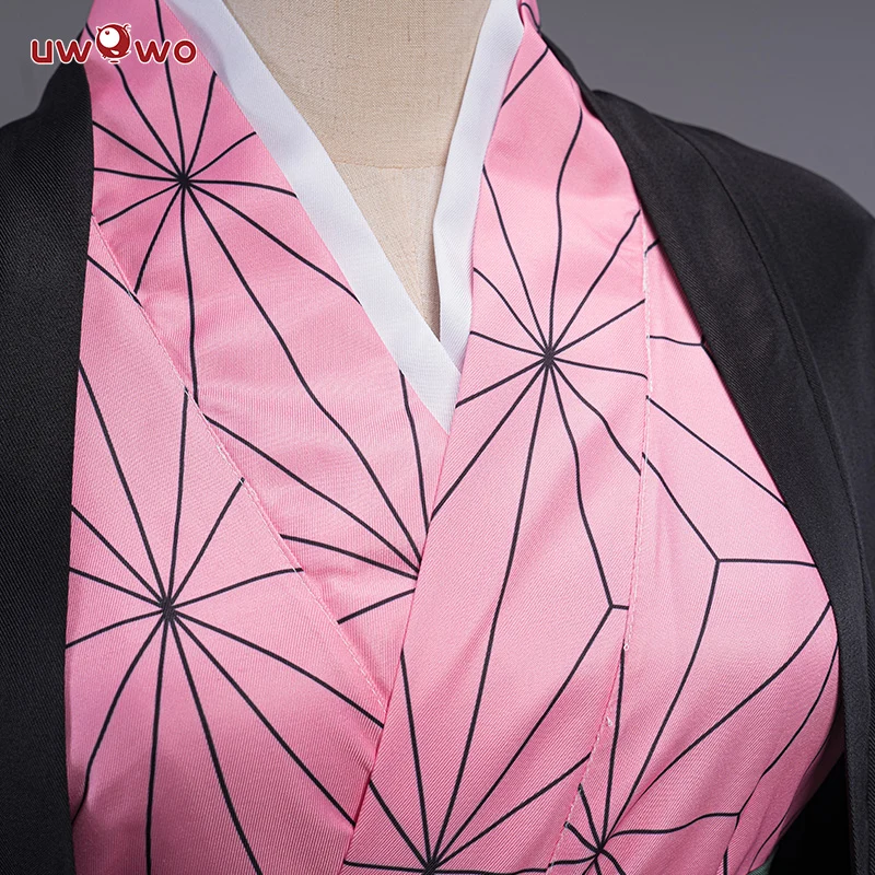 Uwowo Anime Nezuk Cosplay Kids Cosplay Cute Kimono Dress - Image 4