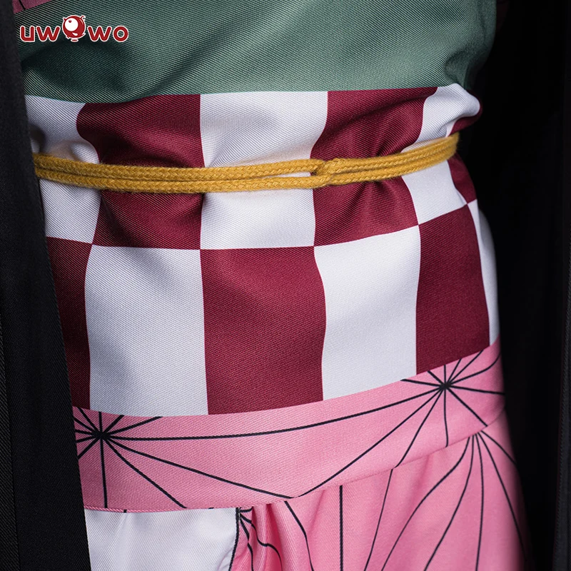 Uwowo Anime Nezuk Cosplay Kids Cosplay Cute Kimono Dress - Image 5