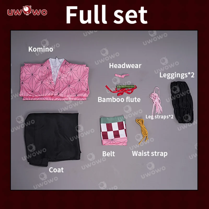 Uwowo Anime Nezuk Cosplay Kids Cosplay Cute Kimono Dress - Image 6