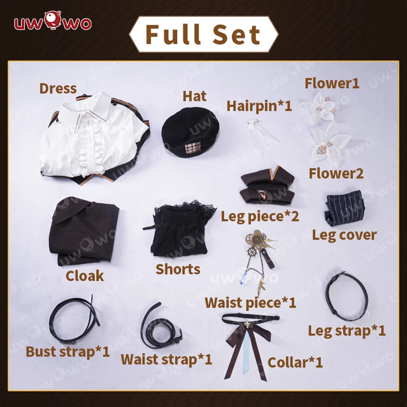 [Last Batch] S-3XL INSTOCK Uwowo Genshin Impact Lumine Detective Fanart Casual Cosplay Costume - Image 6