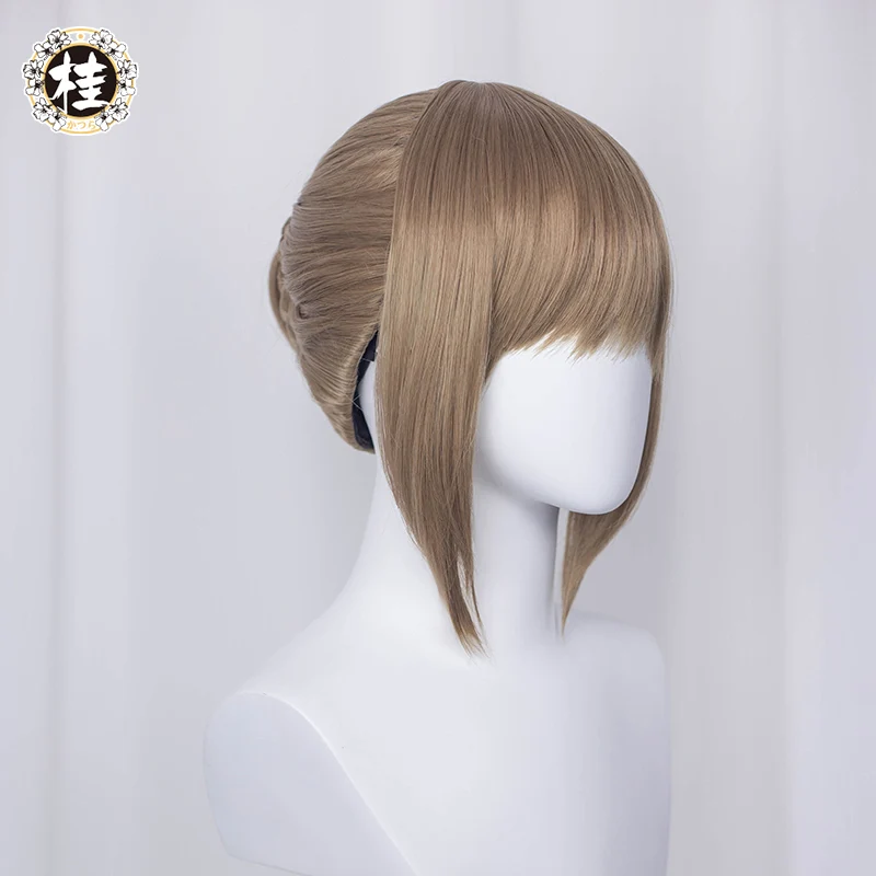 The Combat Maid Series ♥ Heart Cosplay Wig 35cm Light brown Updo Hair - Image 3