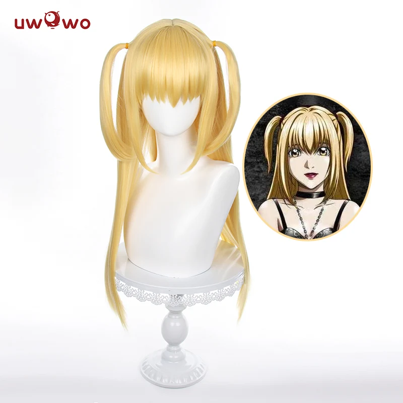Uwowo Anime Death Note Cosplay Wig Misa Cosplay Wig Yellow Long Hair - Image 4