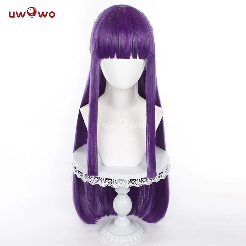 Uwowo Anime Frieren: Beyond Journey's End Fern Cosplay Wig Long Purple Hair - Image 2