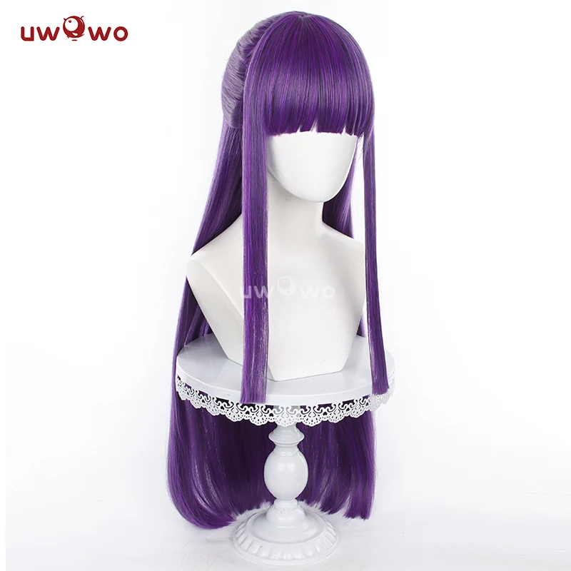 Uwowo Anime Frieren: Beyond Journey's End Fern Cosplay Wig Long Purple Hair - Image 3