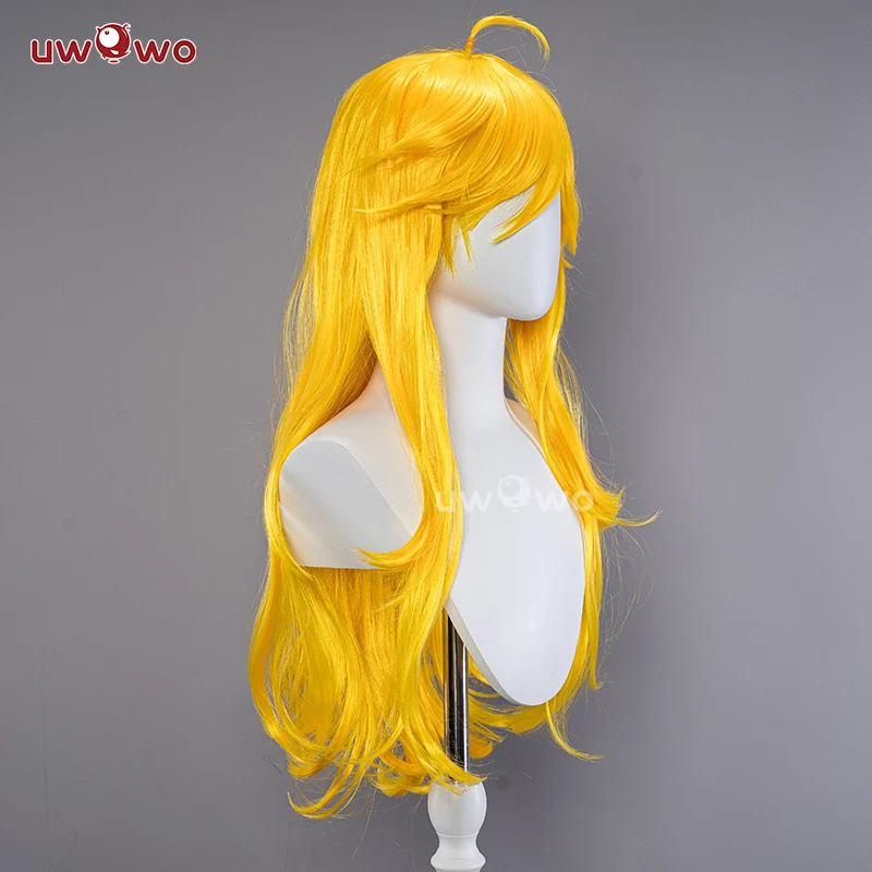 Uwowo Anime Panty & Stocking with Garterbelt Panty Angel Cosplay Wig Yellow Long Hair - Image 2