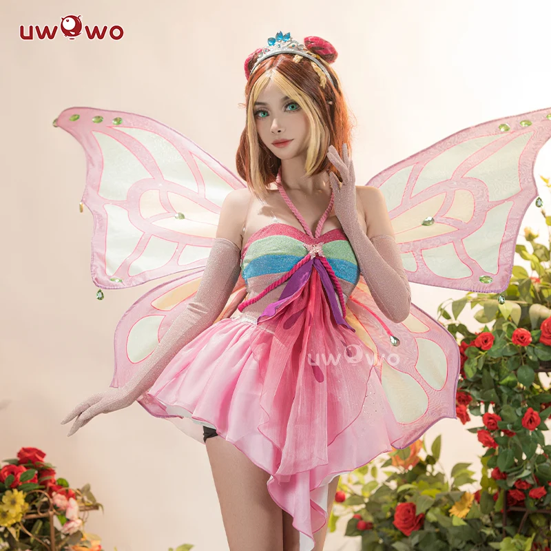 S-3XL Uwowo Flora Cosplay Princess Wings Cosplay Fairy Club Costumes - Image 2