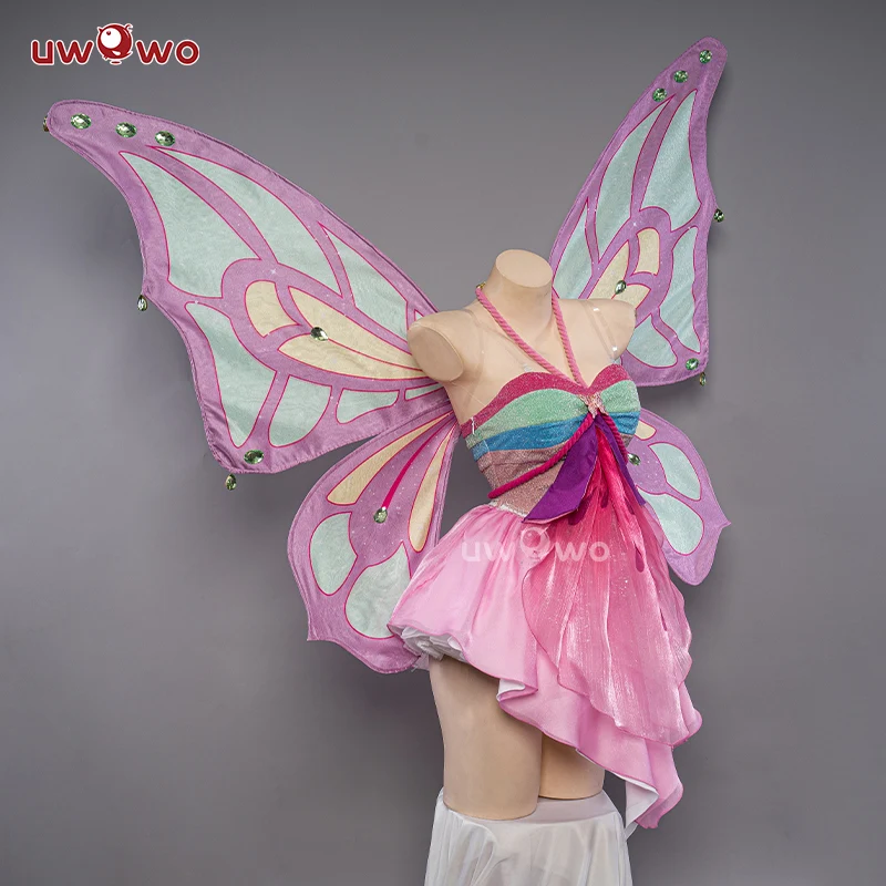 S-3XL Uwowo Flora Cosplay Princess Wings Cosplay Fairy Club Costumes - Image 4