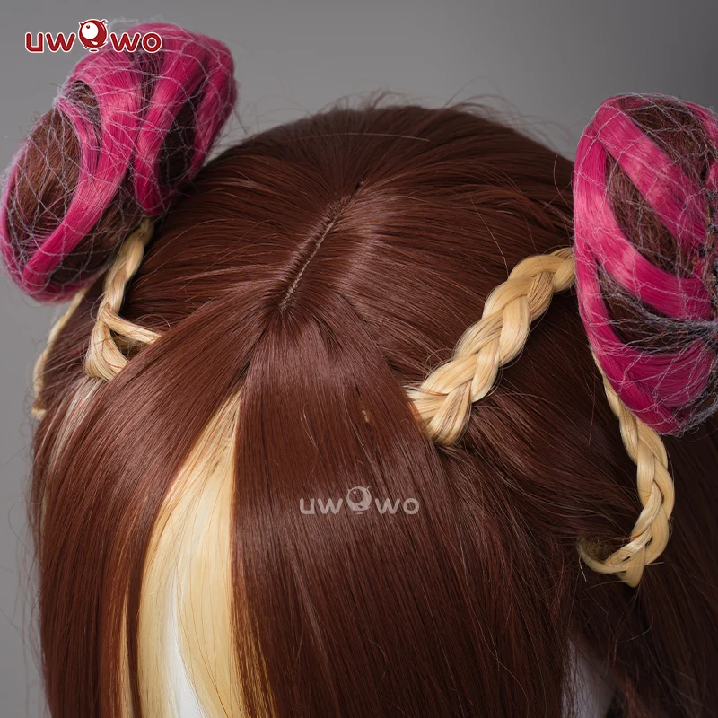 Uwowo Flora Princess Wings Fairy Club Cosplay Wig Long Brwon Hair - Image 4