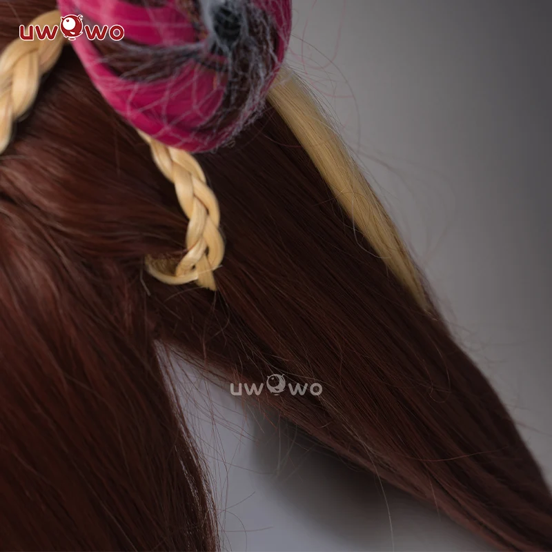 Uwowo Flora Princess Wings Fairy Club Cosplay Wig Long Brwon Hair - Image 5