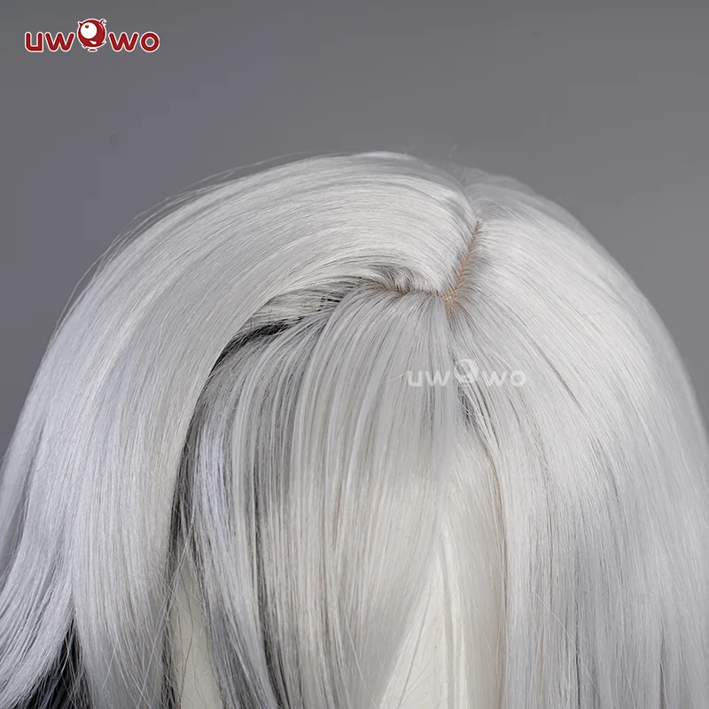 Uwowo Game Genshin Impact Fatui Cosplay Wig Arlecchino Wig Short Hair - Image 2