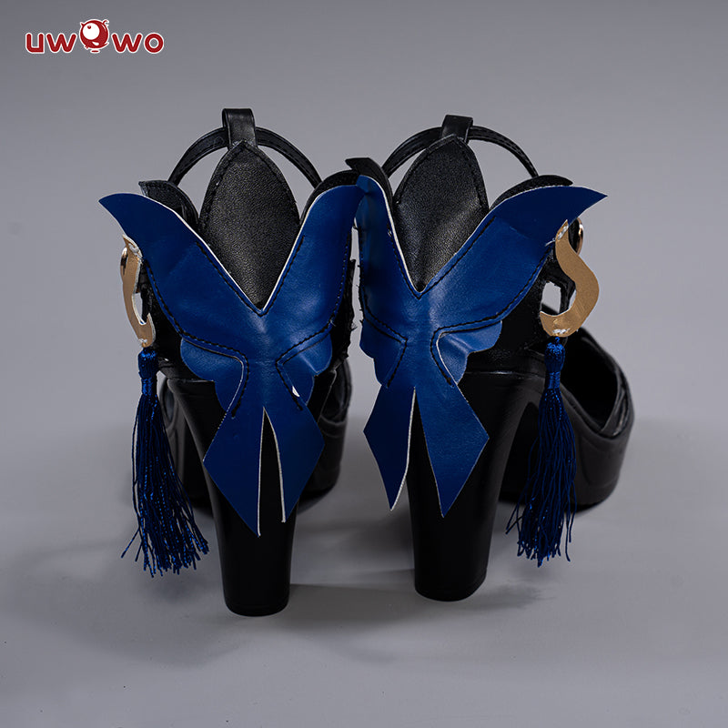 Uwowo Game Genshin Impact Keqing Latern Rite New Outfit Formal Wear Cosplay Costume Shoes - Image 3