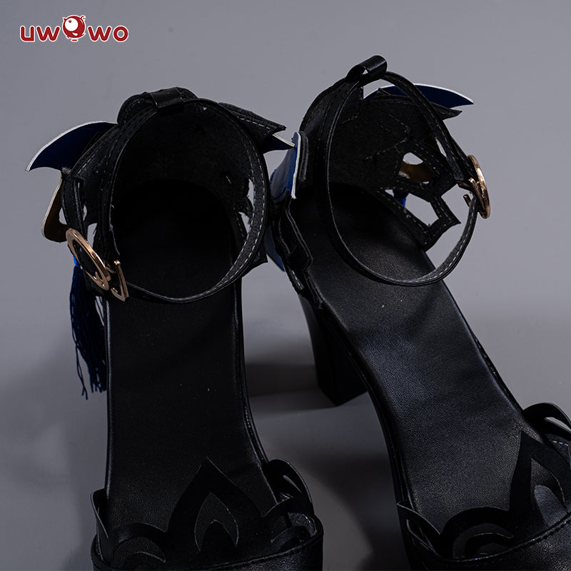 Uwowo Game Genshin Impact Keqing Latern Rite New Outfit Formal Wear Cosplay Costume Shoes - Image 4