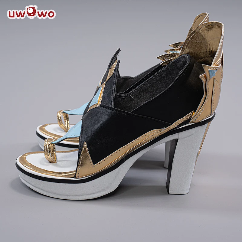 Uwowo Game Genshin Impact Liyue Cryo Shenhe Cosplay Costume Shoes - Image 4