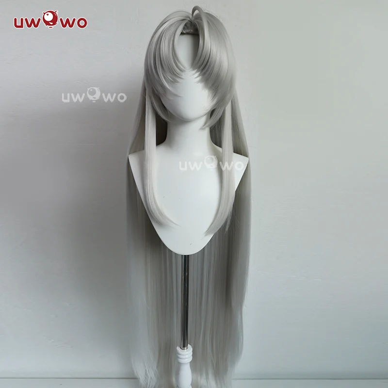 Uwowo Game Wuthering Waves WuWa Carlotta Cosplay Long Grey Hair - Image 2