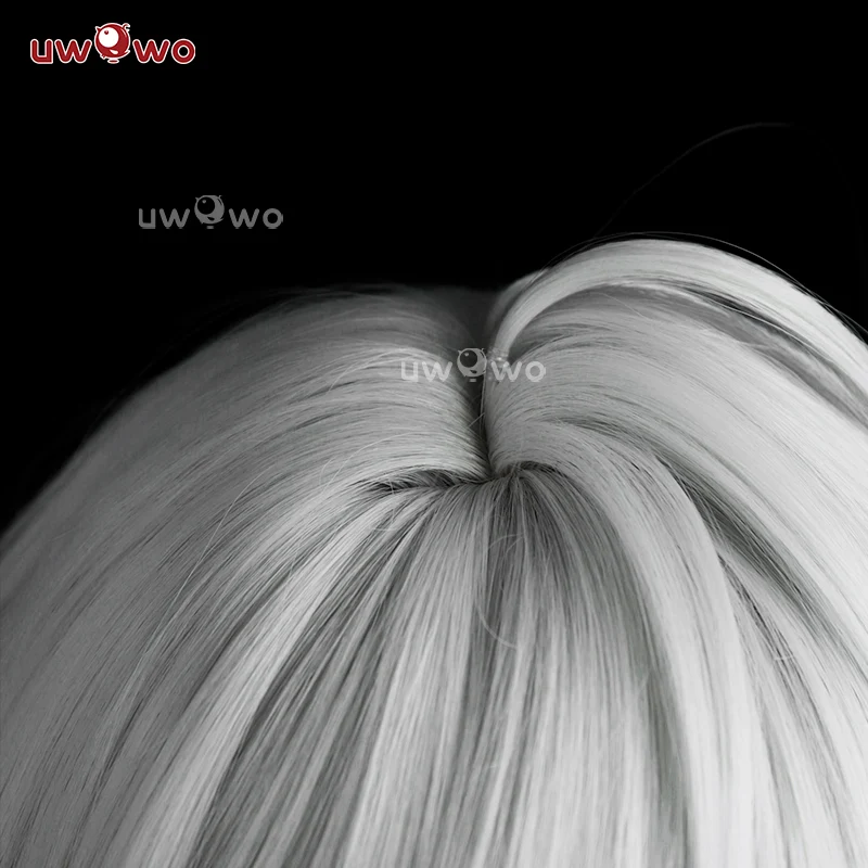 【Pre-sale】Uwowo Game Wuthering Waves WuWa Zani Cosplay Wig Middle Silver Hair - Image 5