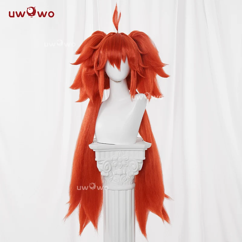 Uwowo Game Zenless Zone Zero/ZZZ Koleda Belobog Cosplay Wig Long Orange Hair - Image 2