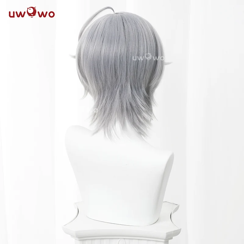 Uwowo Game Zenless Zone Zero/ZZZ Wise Cosplay Wig Short Grey Hair - Image 3