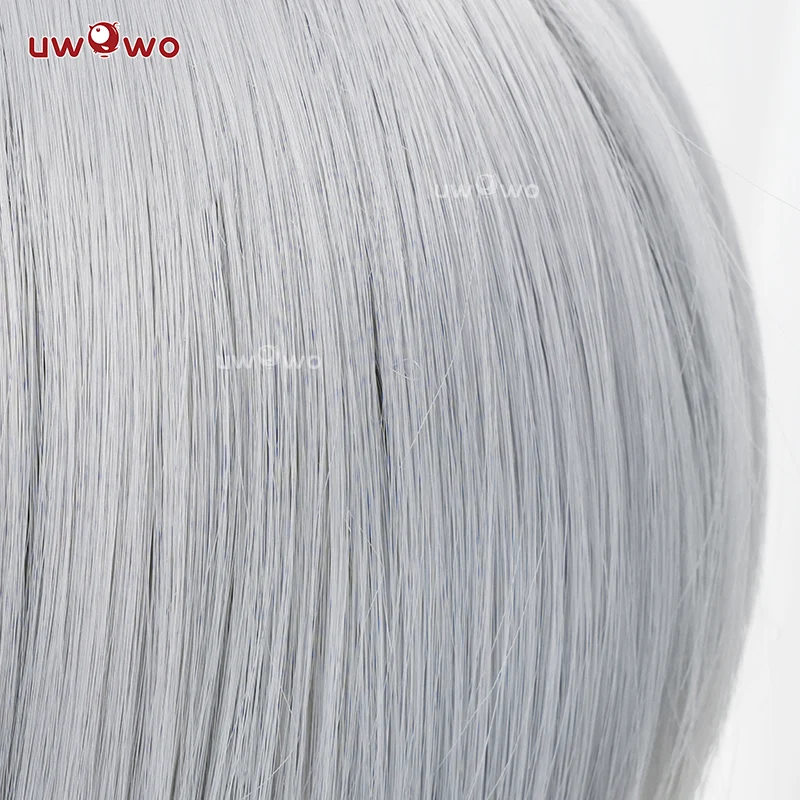 Uwowo Game Zenless Zone Zero/ZZZ Wise Cosplay Wig Short Grey Hair - Image 4