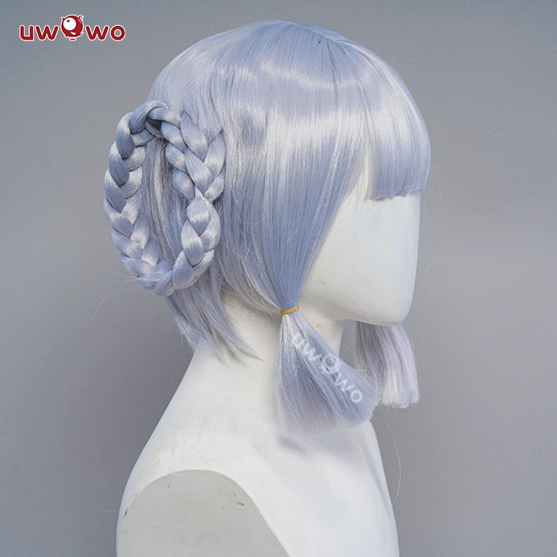 Uwowo Genshin Impact Ayaka Fontaine Springbloom Missive Dress New Skin Outfit Cosplay Wig - Image 3