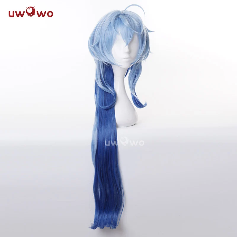 Uwowo Genshin Impact Cosplay Ganyu Wig Gradient Long Hair - Image 3