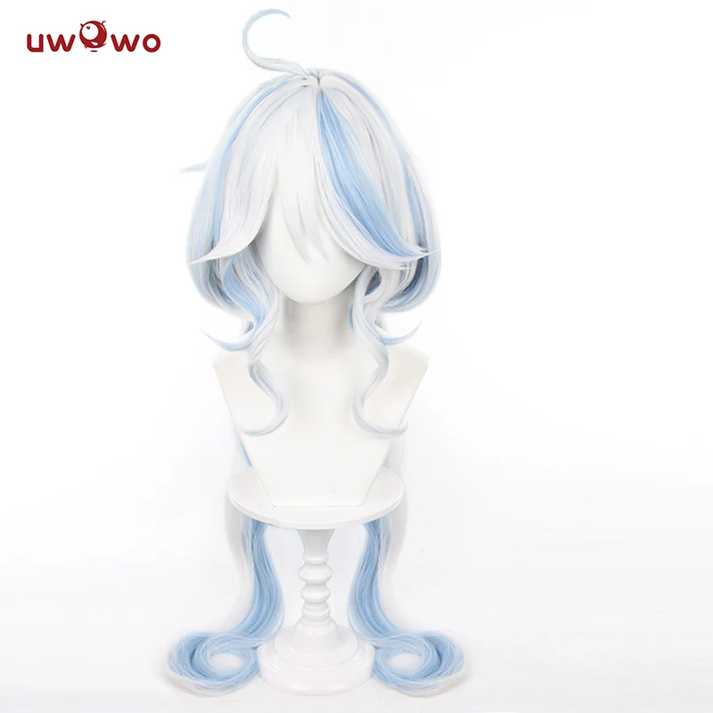 【Pre-sale】Uwowo Genshin Impact Furina Focalors Cospaly Wig Light Blue And Silver Hair Two Styles - Image 2